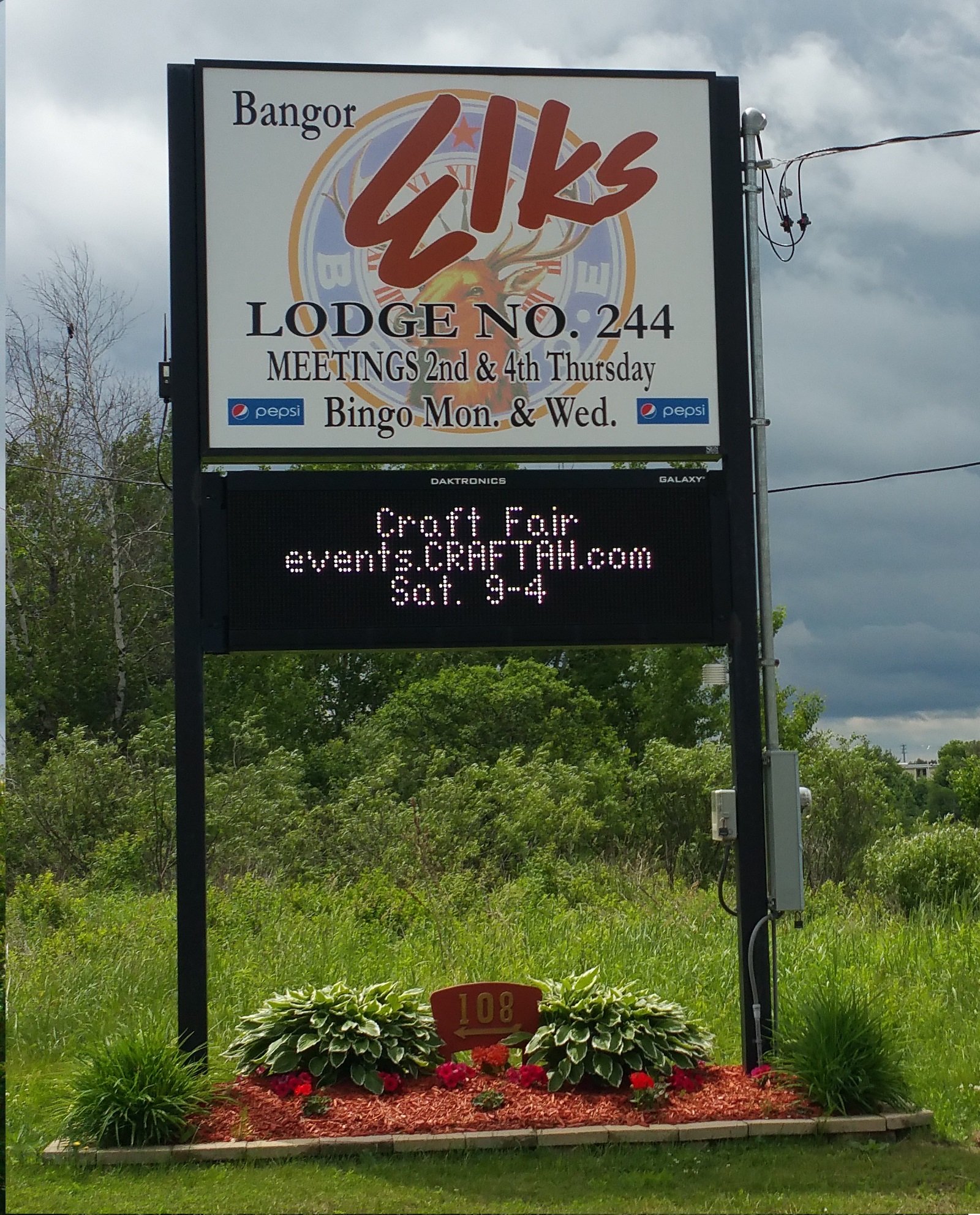 Elks Club Sign Bangor Maine