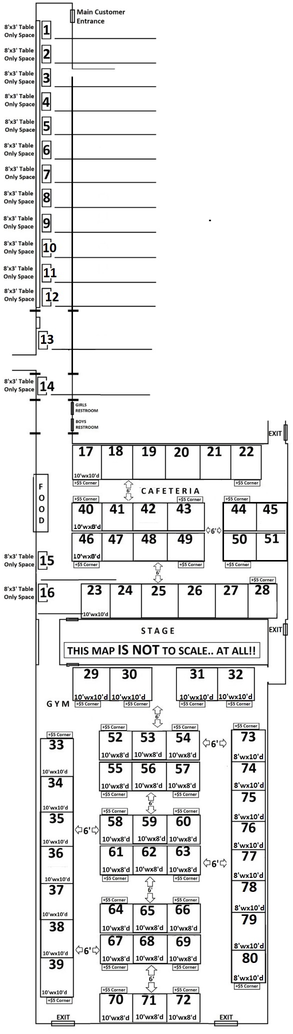 SeDoMoCha Christmas Craft Fair Layout Floor PLan